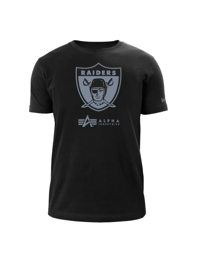 Alpha Industries Raiders New Era tee noir historic logo coton