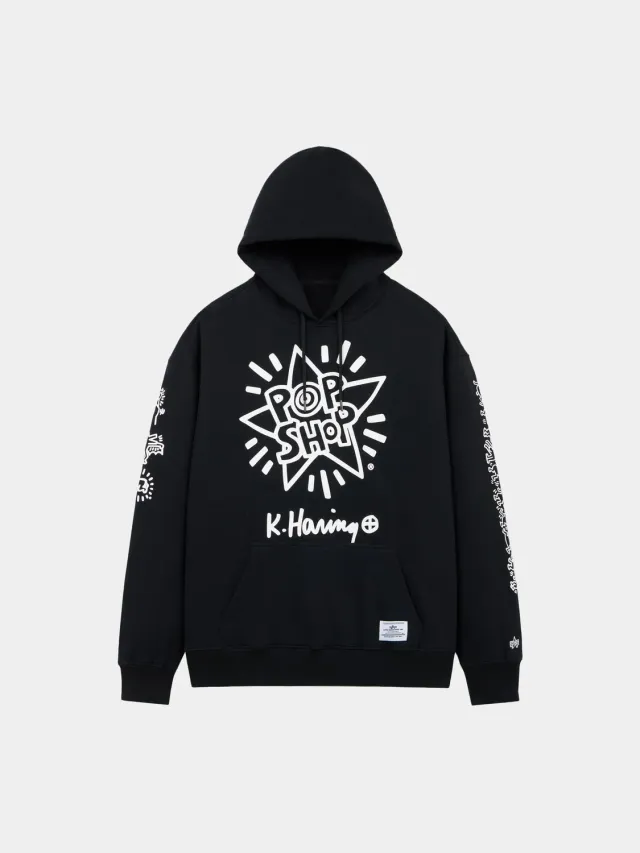 Keith Haring X Alpha New York Graphic Hoodie sweat noir