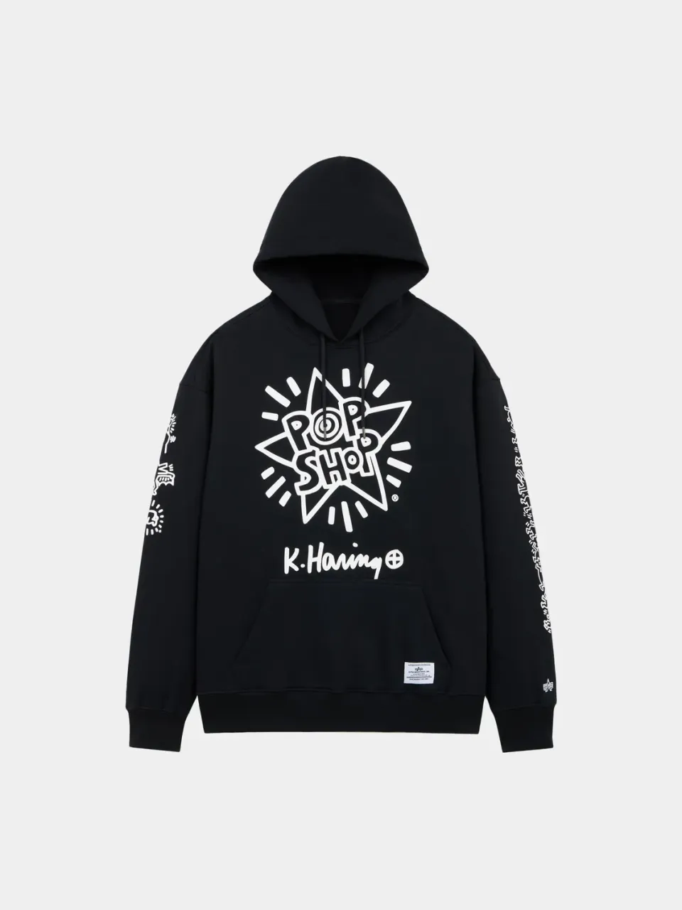Keith Haring X Alpha New York Graphic Hoodie sweat noir