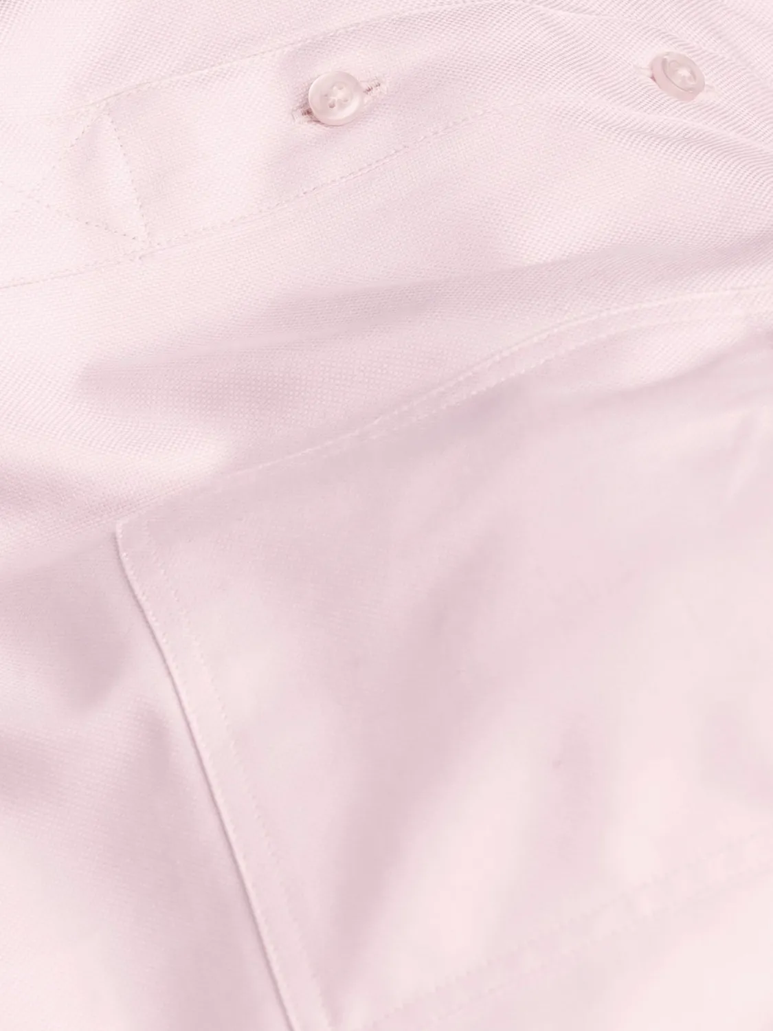 Hollington chemise col mao coton rose coupe droite