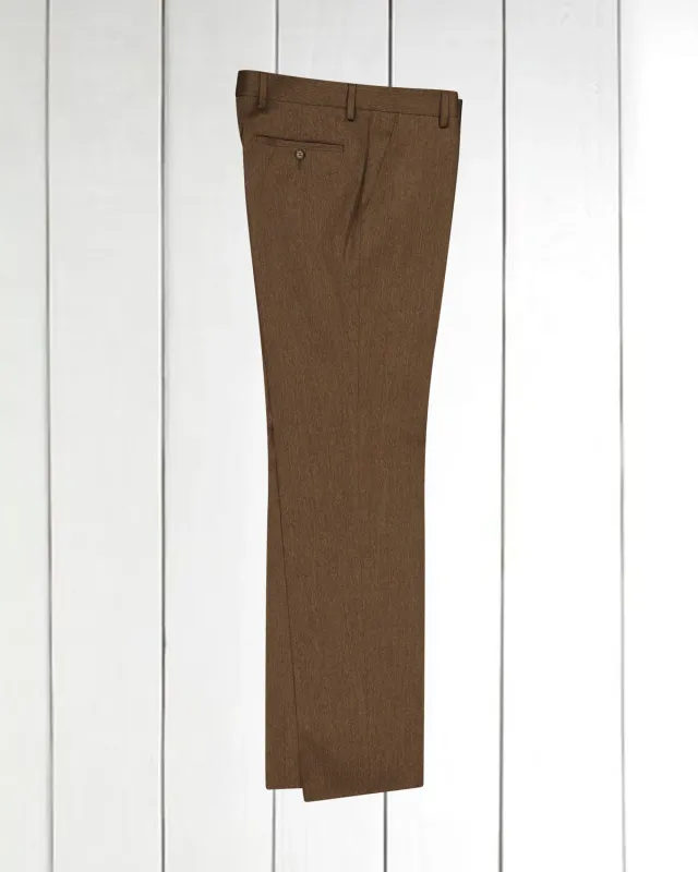 HOLLINGTON siza pantalon cachou laine coupe ajustée