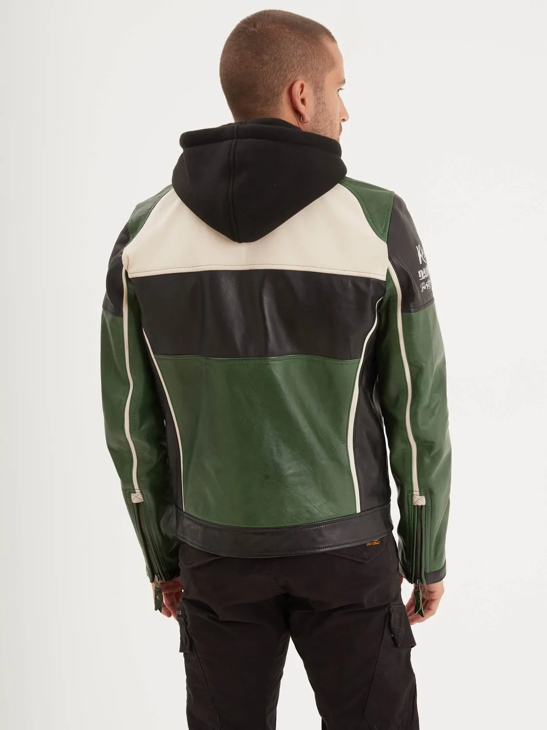 Daytona Perez blouson motard orange brûlé