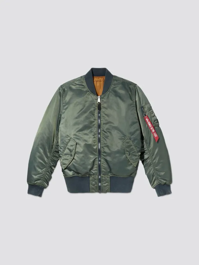 Alpha Industries MA-1 Battlewash bomber réversible teal vintage