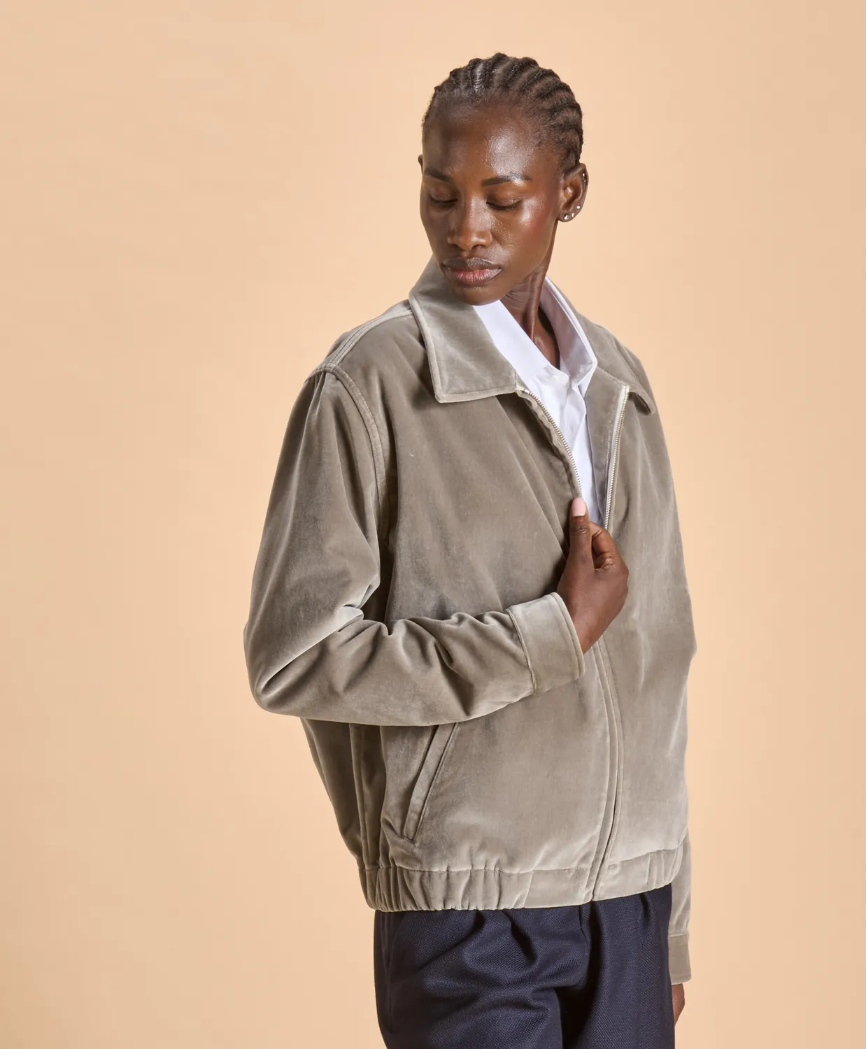 Soubacq Blouson Hippolyte blouson velours marron glacé