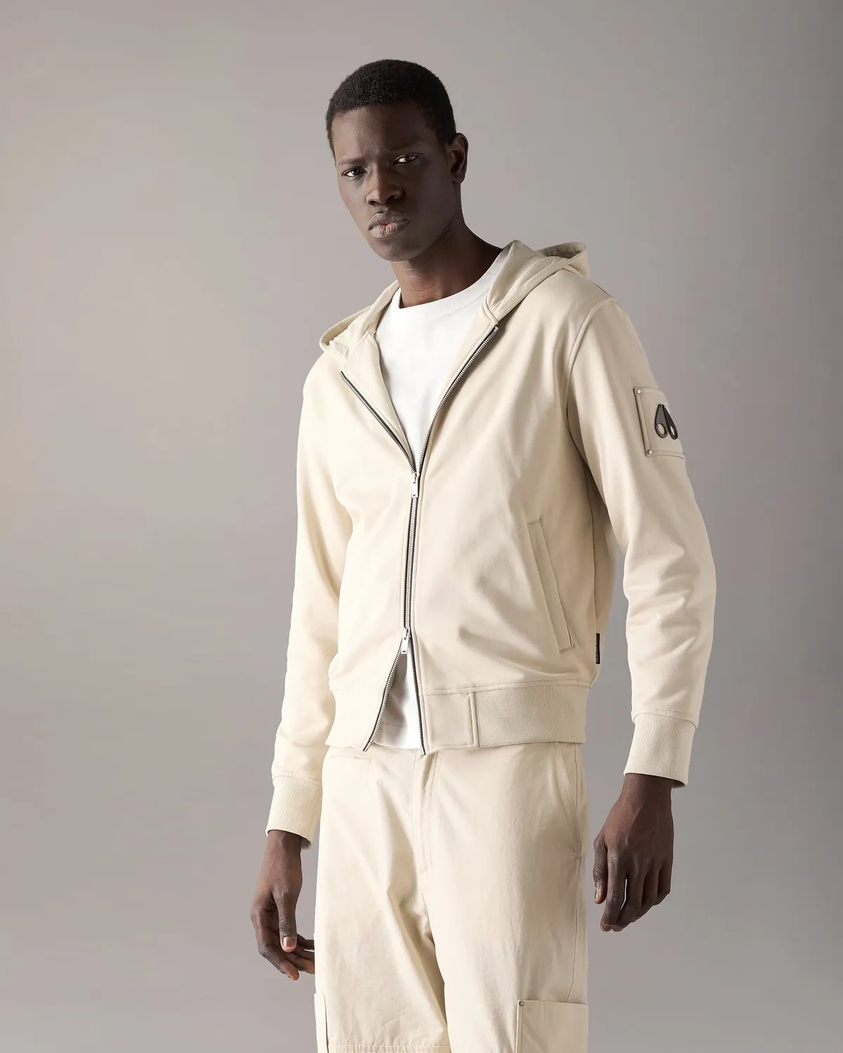 Moose Knuckles Hartsfield sweat zippé alabaster