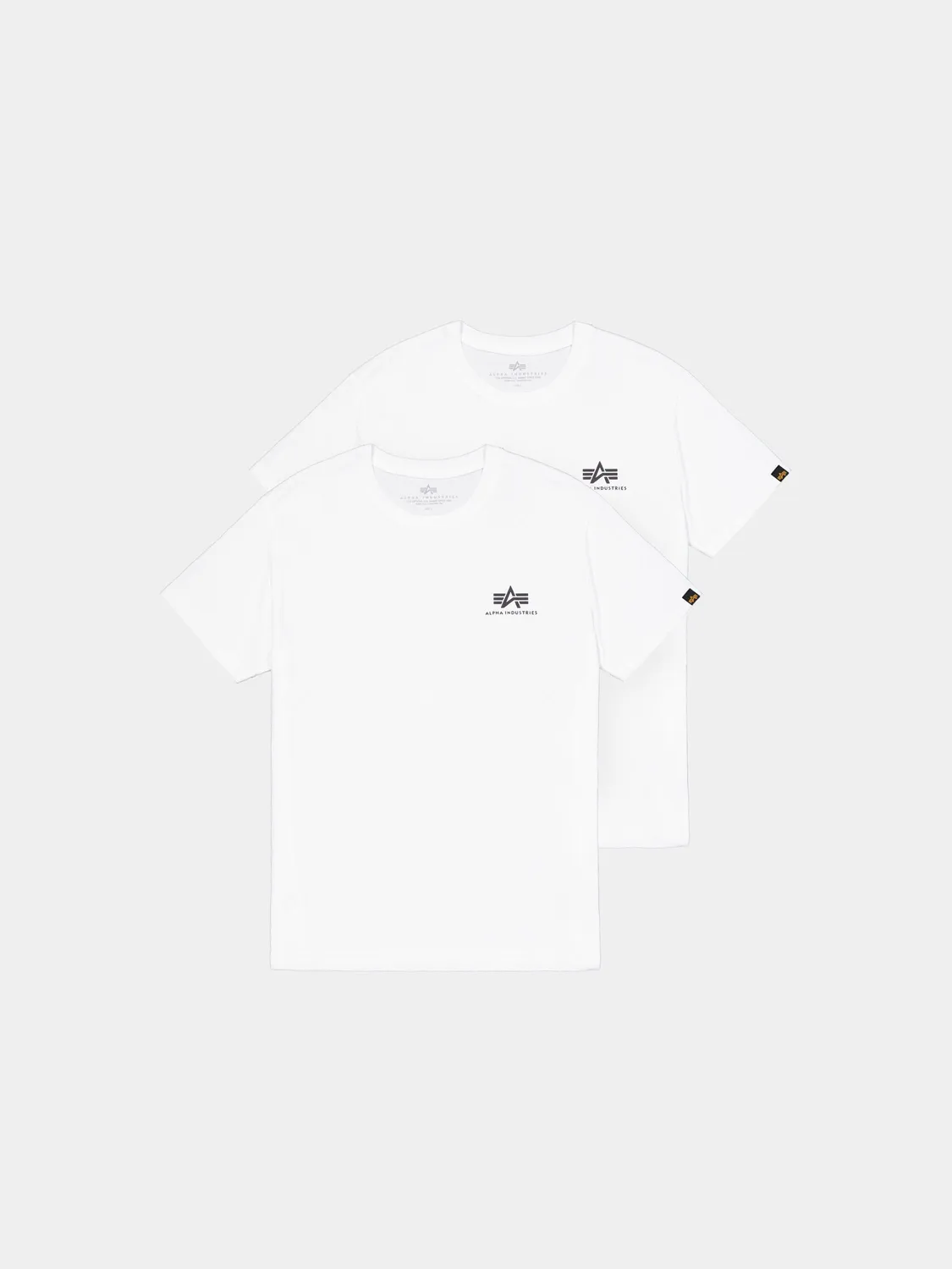Alpha Industries Basic Small Logo t-shirt noir blanc x2