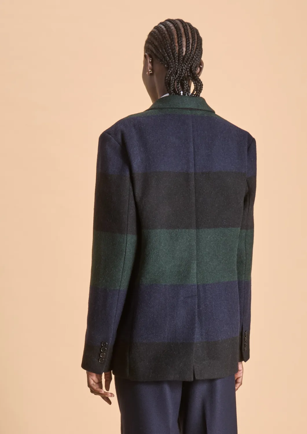Soubacq Tricolore blazer laine trois bandes