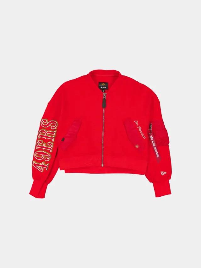 Alpha Industries 49ers L-2B bomber femme rouge french terry