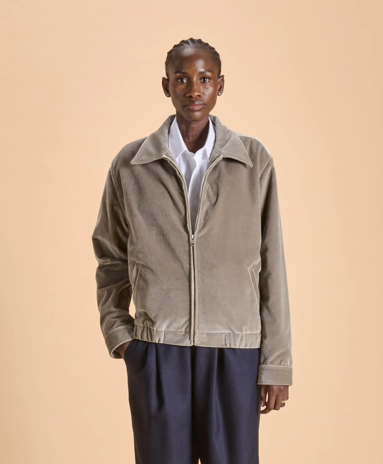Soubacq Blouson Hippolyte blouson velours marron glacé