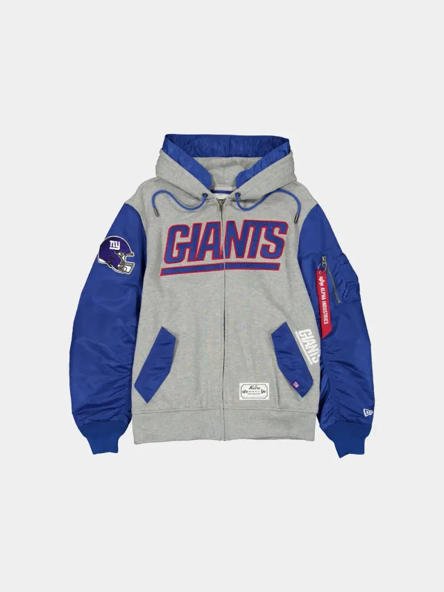Alpha Industries Giants MA-1 sweat zip bleu nylon