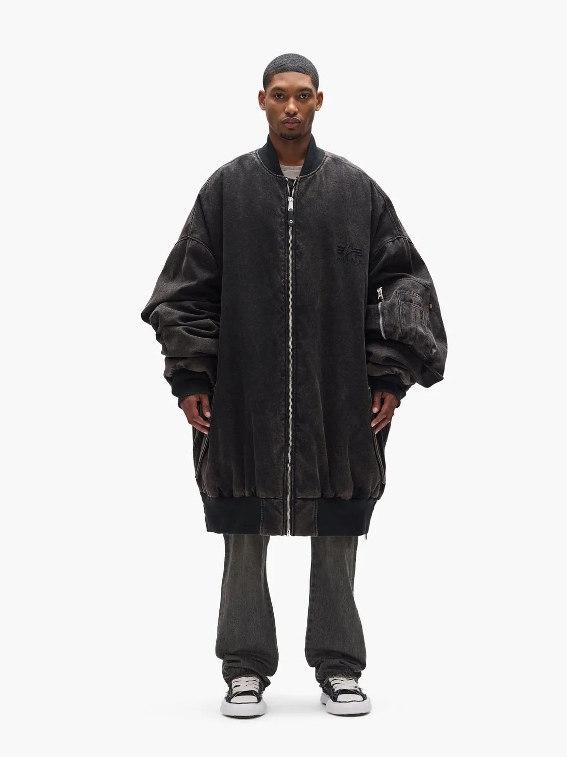 Alpha Industries Purple Giant bomber réversible noir