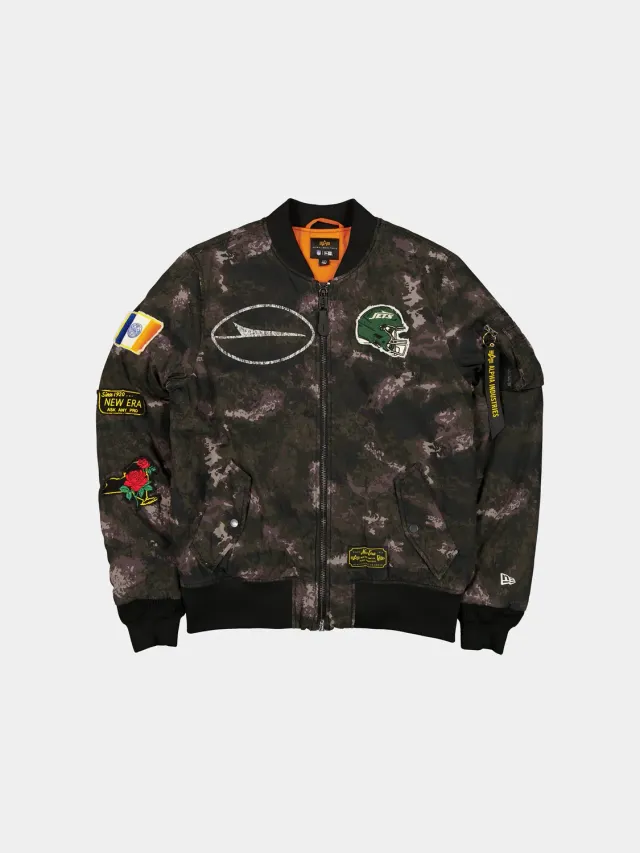 Alpha Industries Jets MA-1 bomber noir camo coton