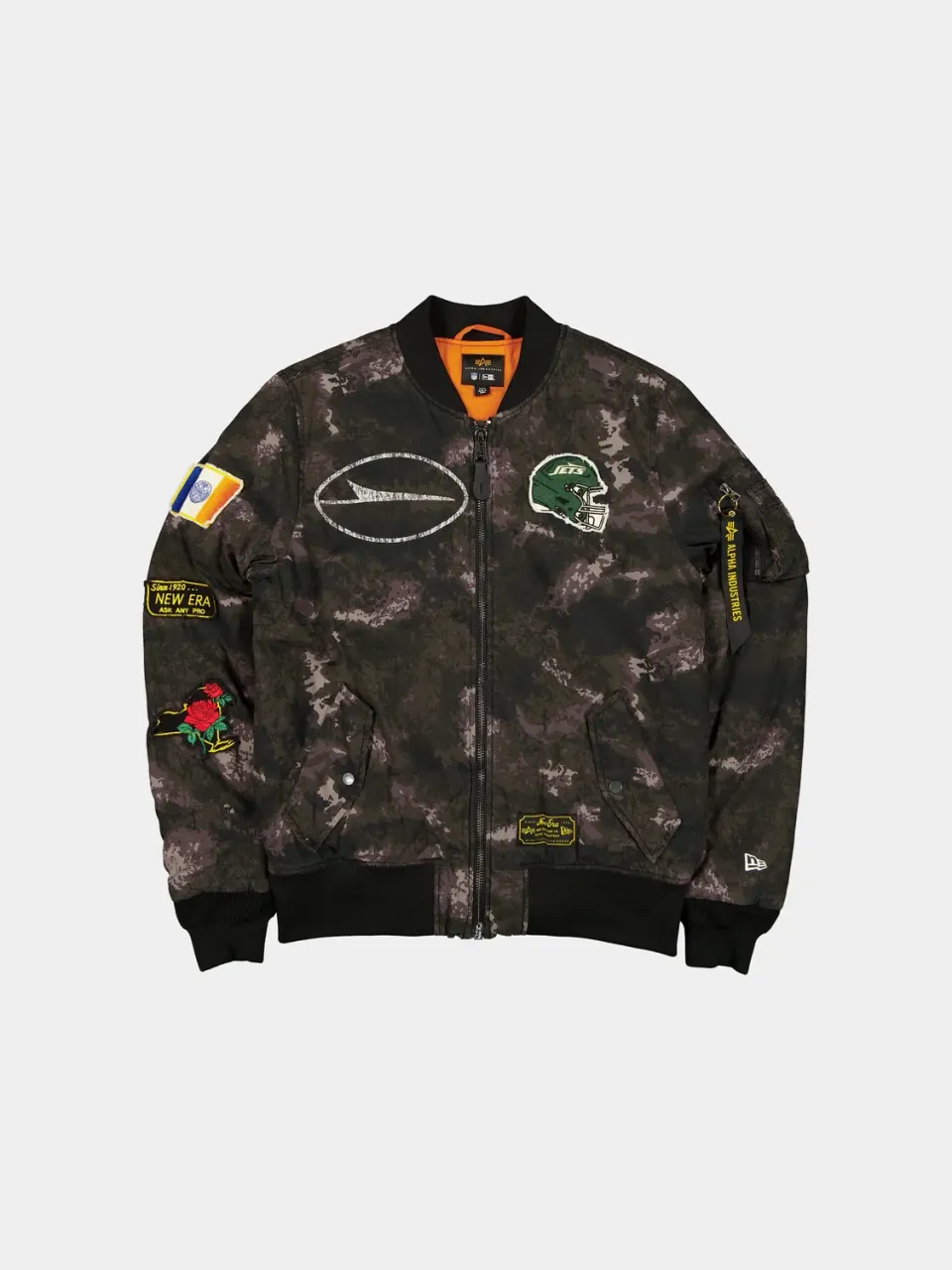 Alpha Industries Jets MA-1 bomber noir camo coton