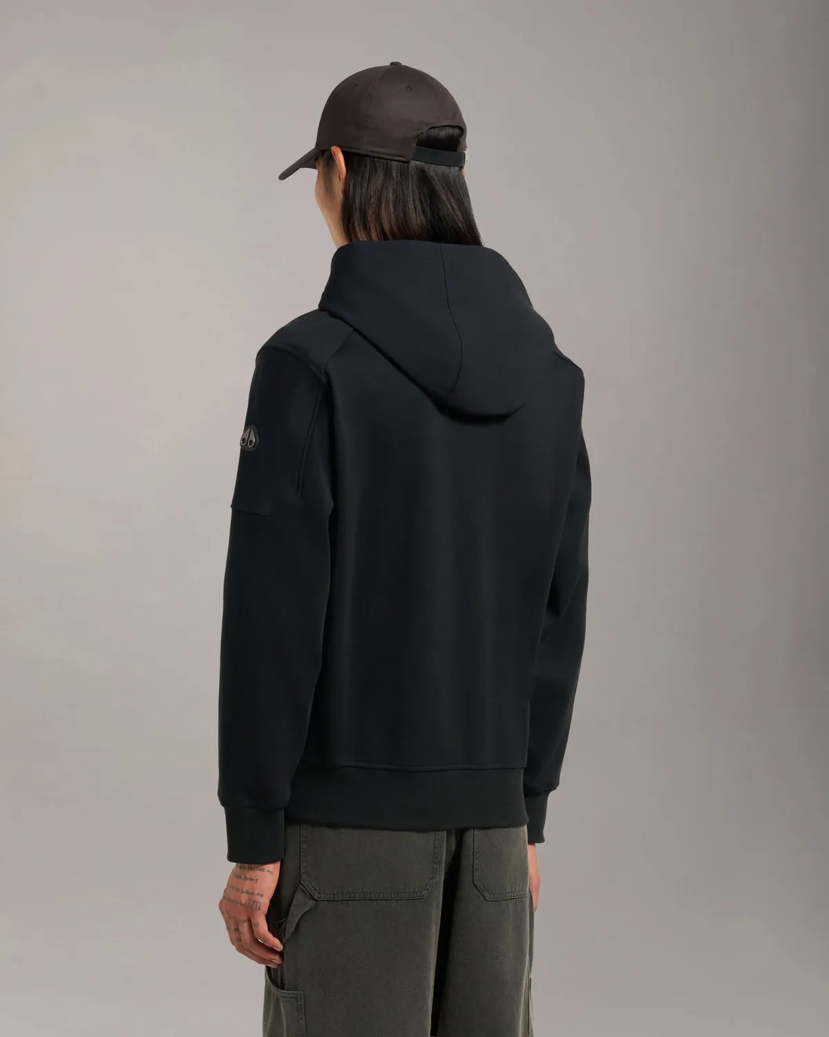 Moose Knuckles Dalon Hoodie sweat noir zippé