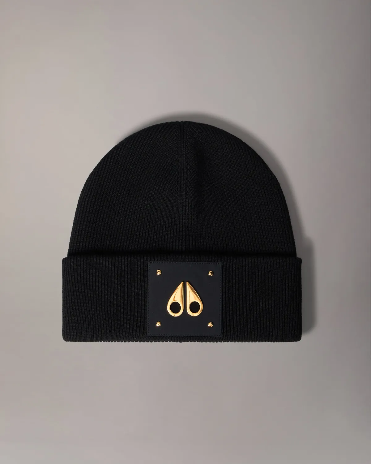 Moose Knuckles Gold Series bonnet noir laine