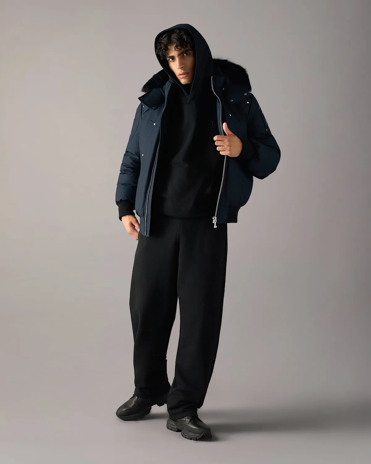 Moose Knuckles Original Ballistic Bomber blouson navy-black duvet