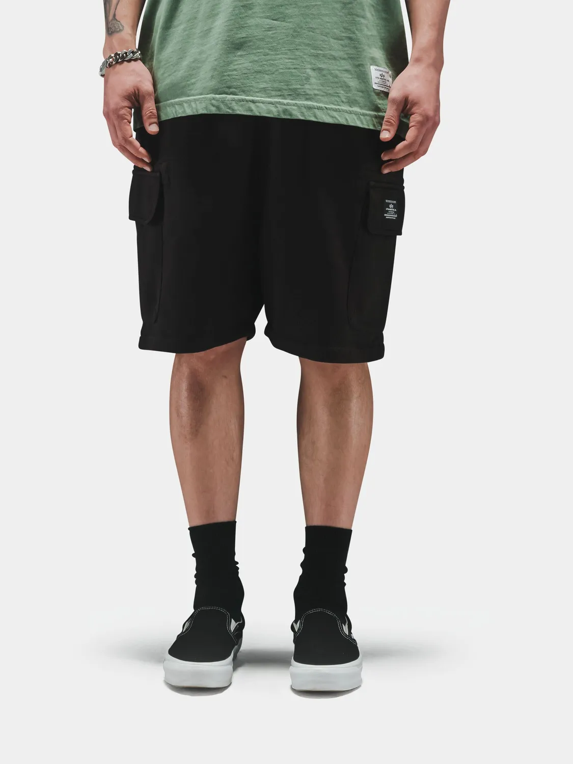 Alpha Industries Essential Cargo Short cargo molleton gris