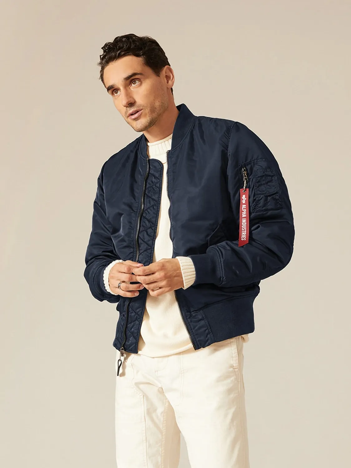 Alpha Industries MA-1 Battlewash bomber réversible teal vintage