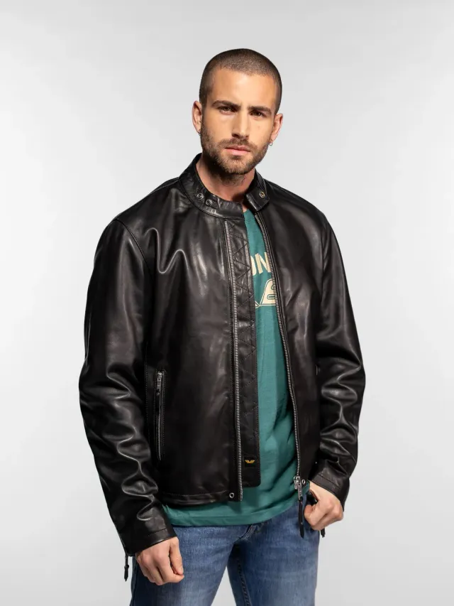 Daytona Bethel blouson cuir mouton noir