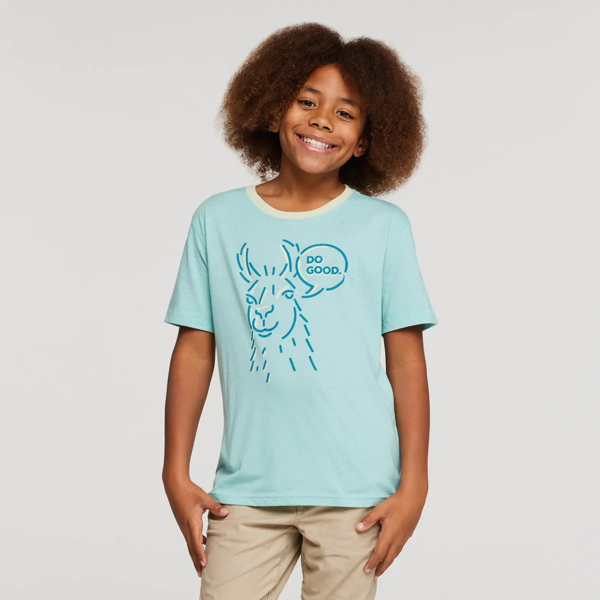 Cotopaxi Talking Llama t-shirt enfant Sea Glass