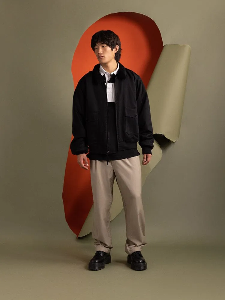 Alpha Industries B-10 bomber noir coton satiné