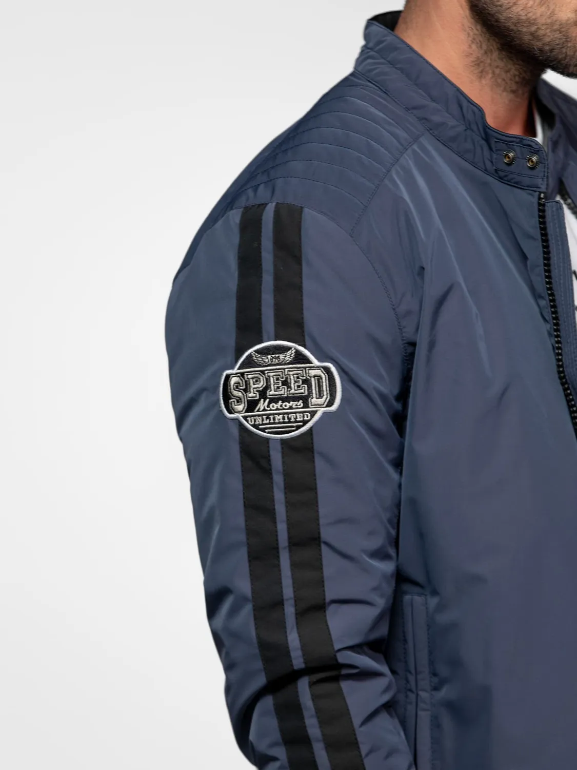 DAYTONA Hamilton veste nylon racing noire patchs