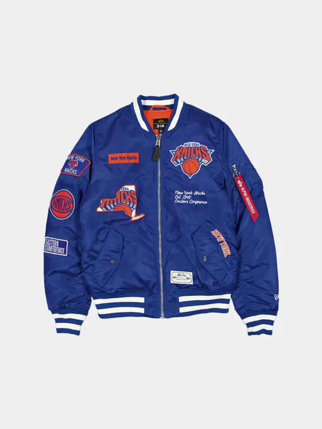Alpha Industries MA-1 New York Knicks bomber bleu