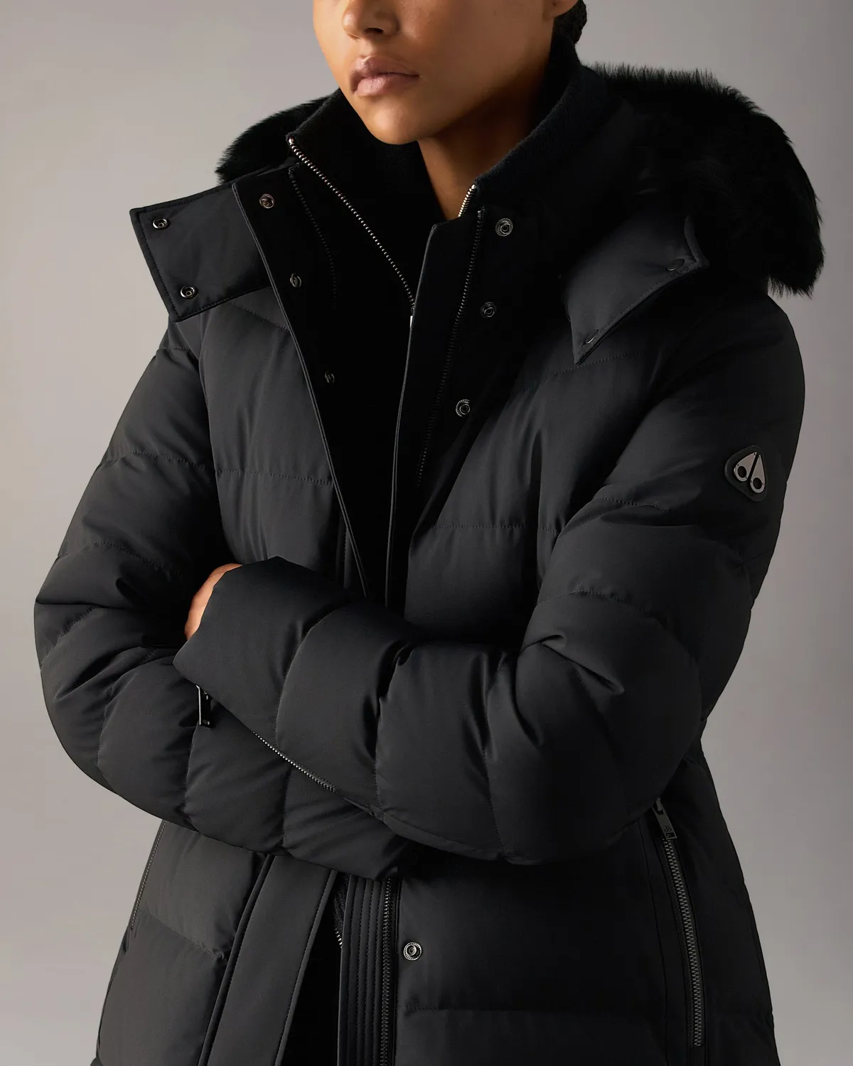 Moose Knuckles Watershed Down Parka parka noir long