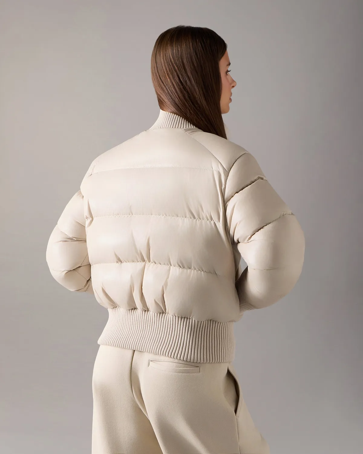 Moose Knuckles Queens bomber alabaster duvet femme