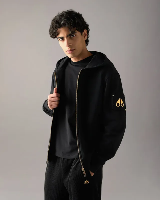 Moose Knuckles Hartsfield hoodie zip noir Gold Series