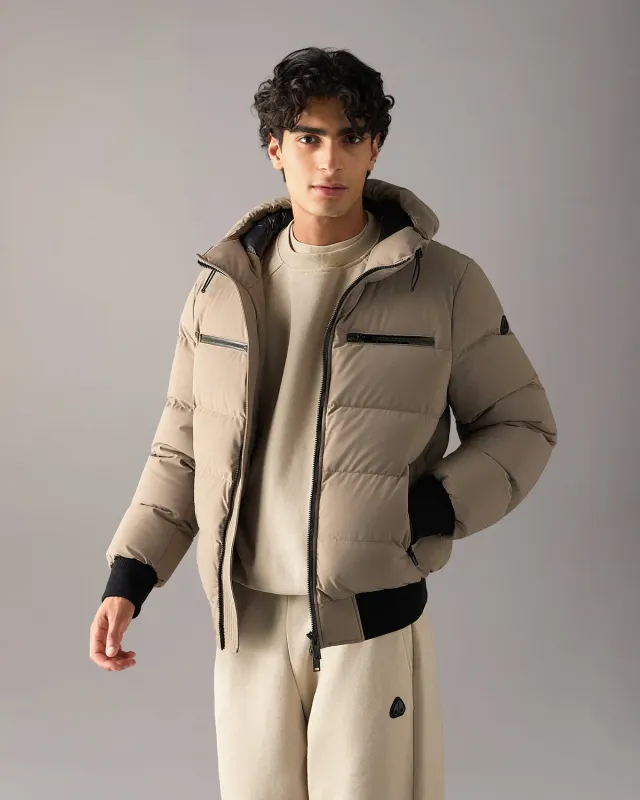 Moose Knuckles Soho bomber duvet ashen zippé