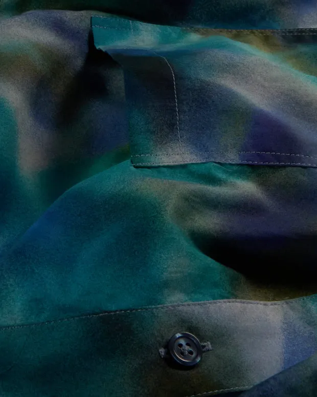 Hollington Orages chemise col mao coton Liberty