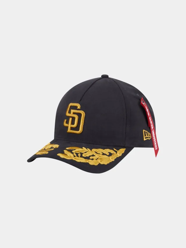 Alpha Industries Padres New Era casquette noire broderie réglable