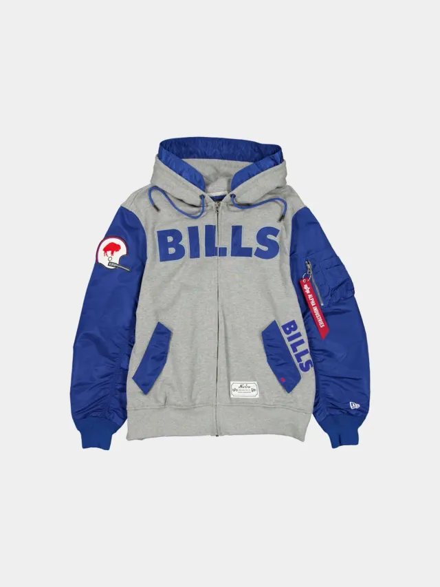 Alpha Industries MA-1 Buffalo Bills sweat zippé bleu
