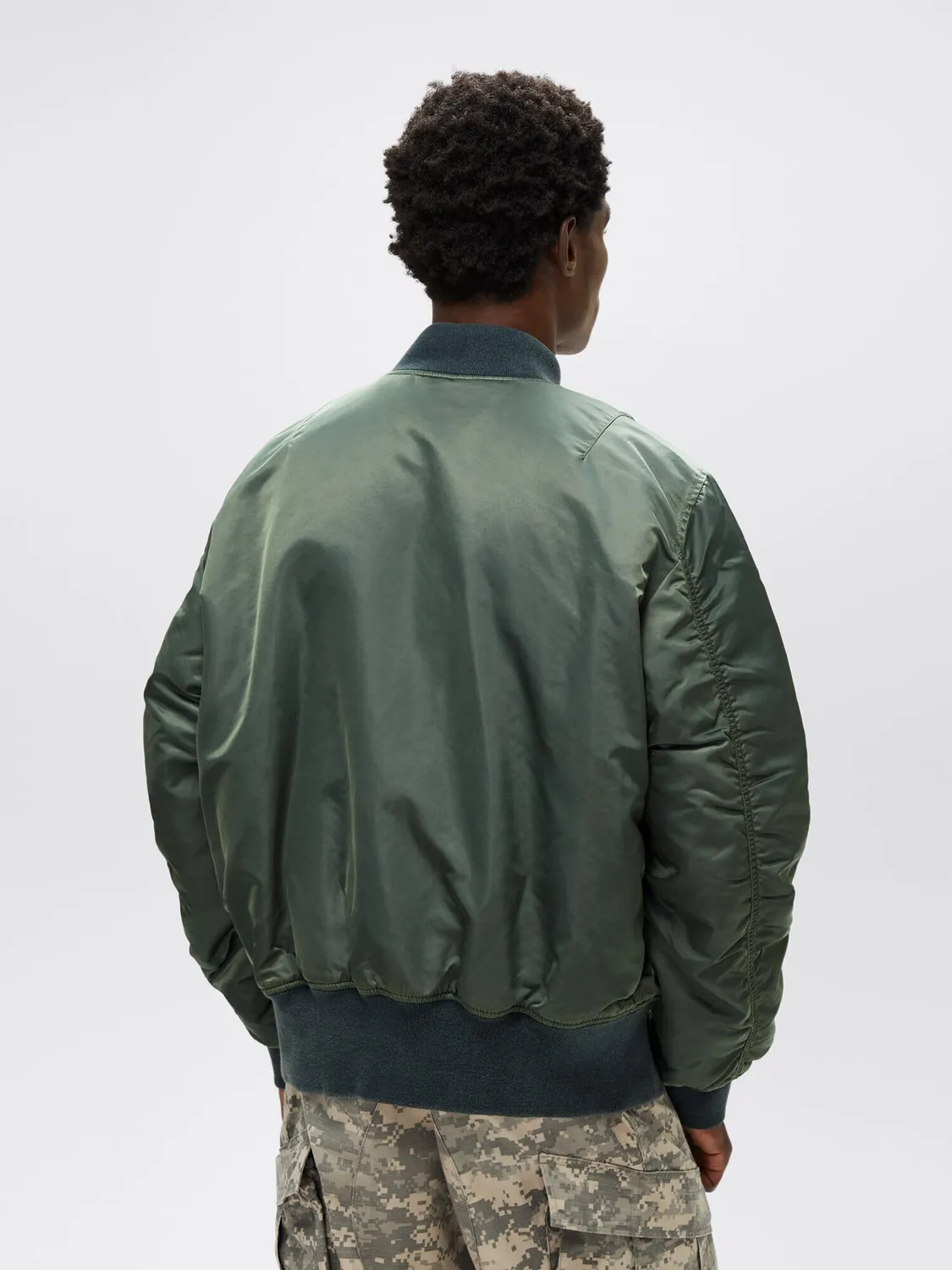 Alpha Industries MA-1 Battlewash bomber réversible teal vintage