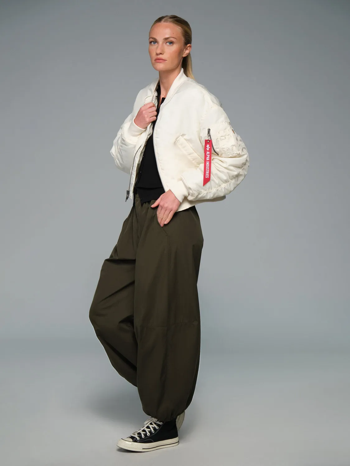 Alpha Industries MA-1 Cropped bomber court noir oxford