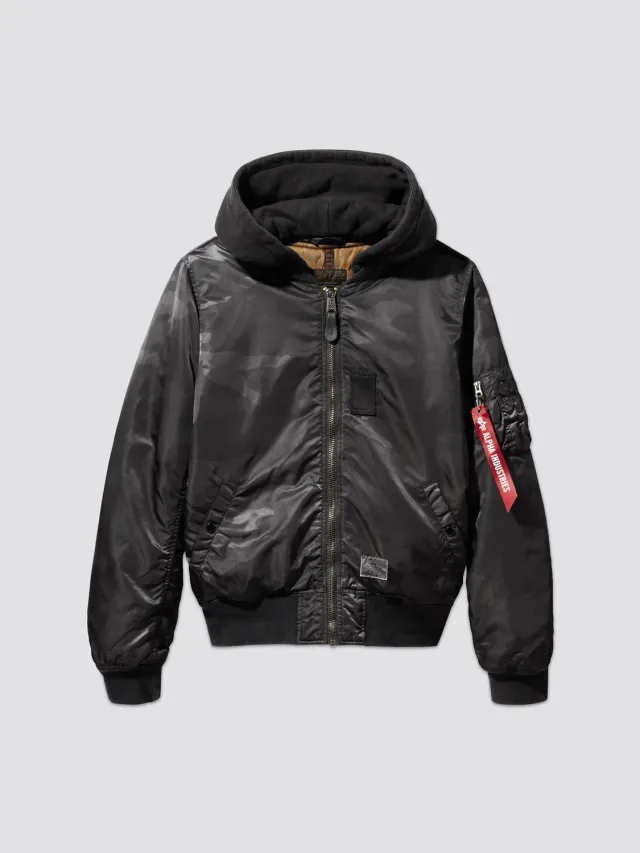 Alpha Industries MA-1 Hooded Battlewash blouson camo noir