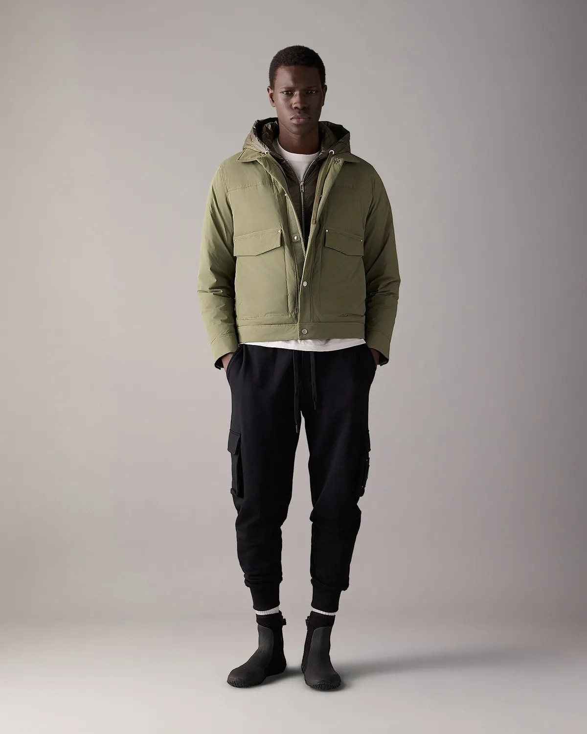 Moose Knuckles Brixton Down Trucker veste ashen déperlante