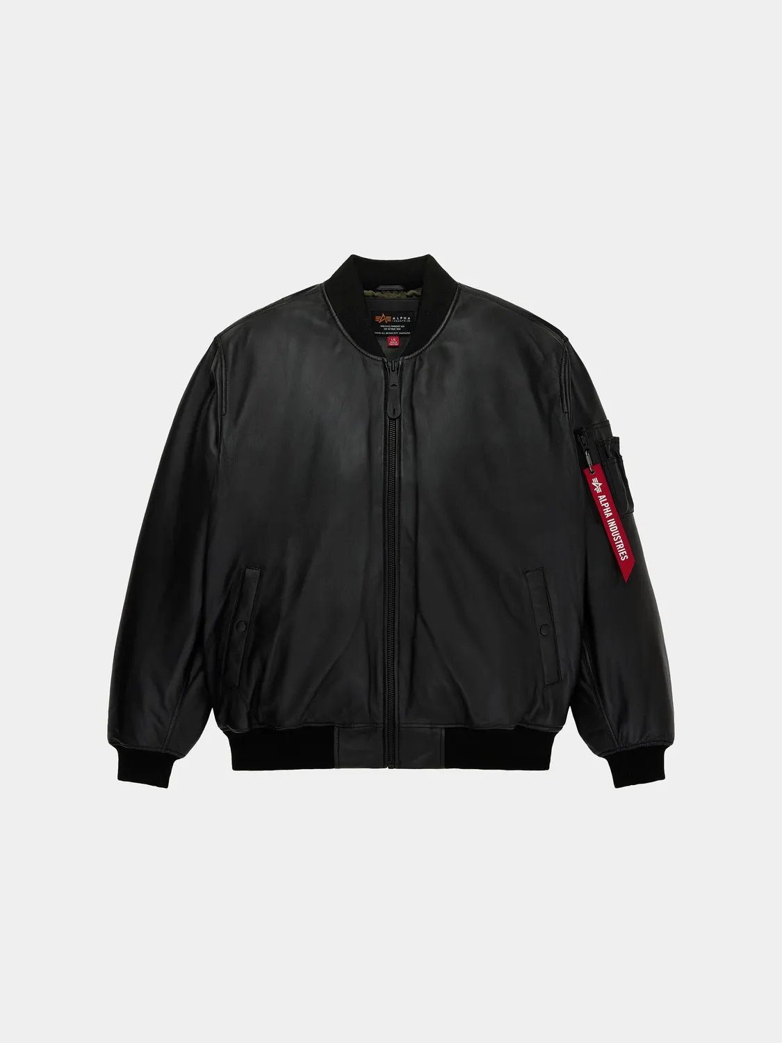 Alpha Industries MA-1 blouson cuir véritable Hickory