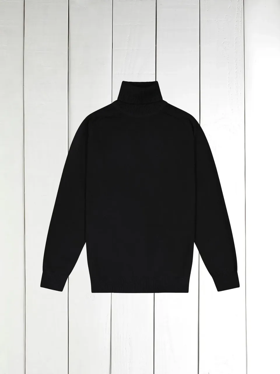 Hollington pull col roulé Geelong noir 100% laine