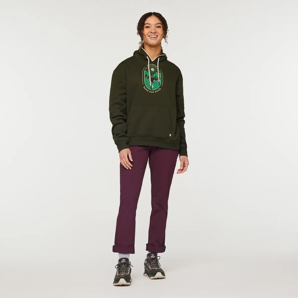 Cotopaxi Day And Night sweat capuche femme Burgundy coton