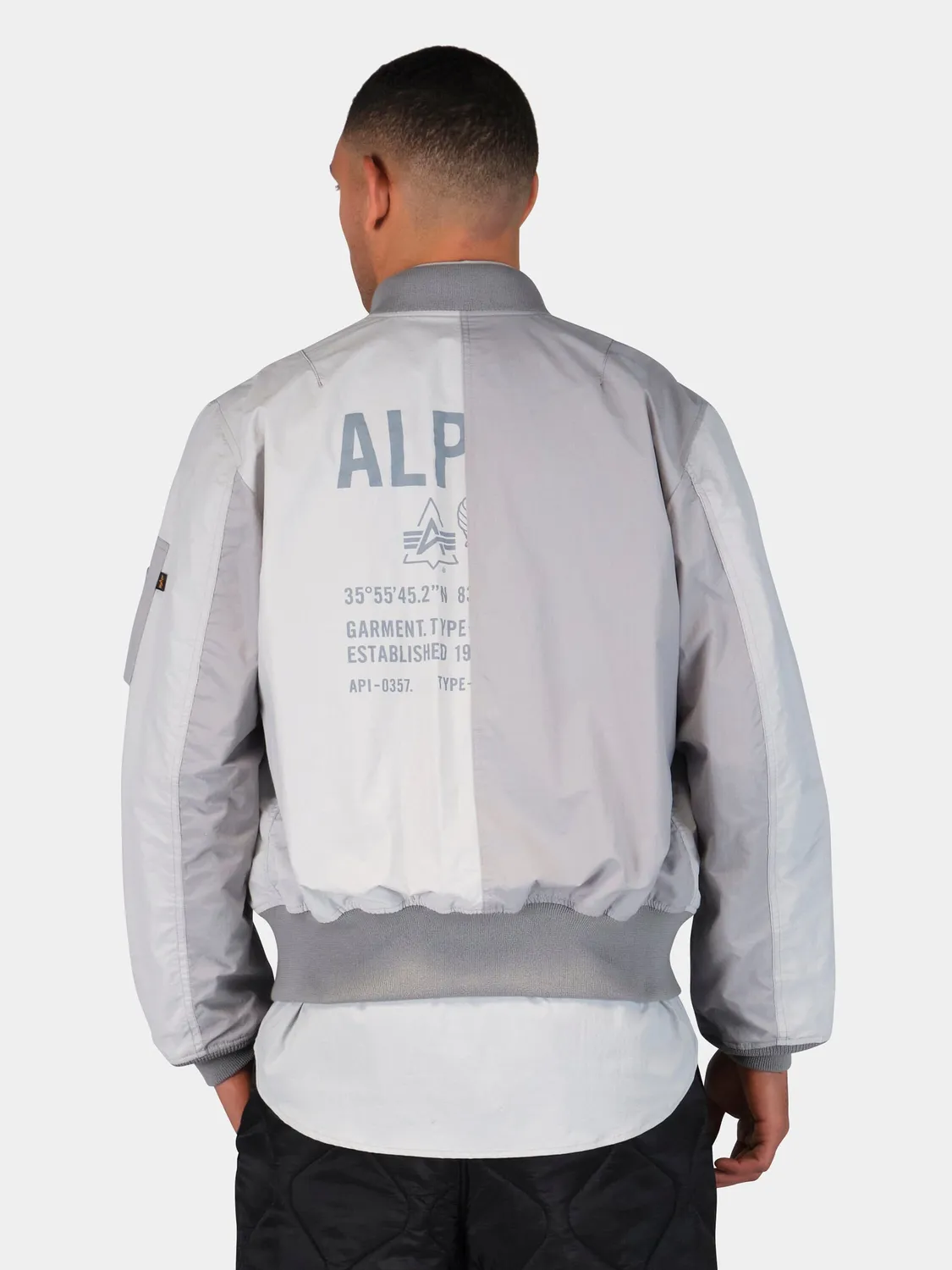 Alpha Industries L-2B Relaxed Patchwork blouson Mist nylon