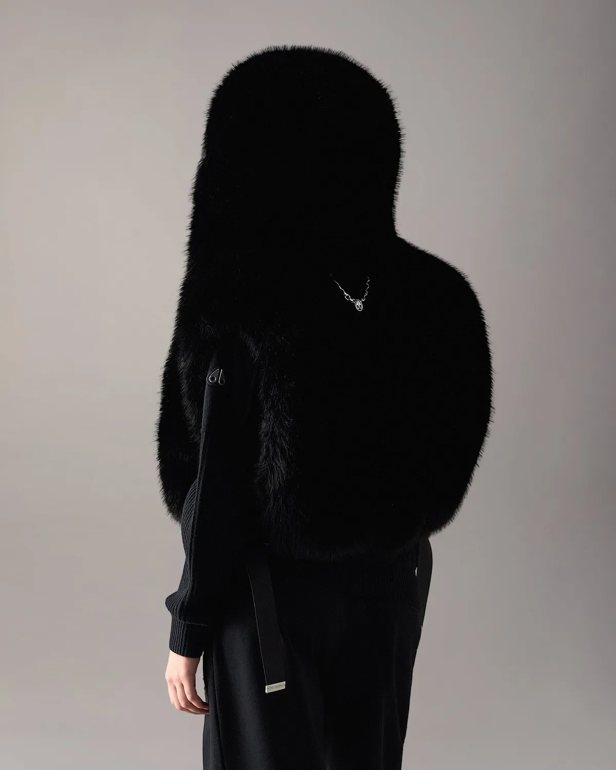 Moose Knuckles Cosmo Faux Fur Vest gilet noir fourrure