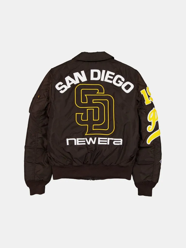 Alpha Industries Padres x New Era MA-1 bomber nylon Marron
