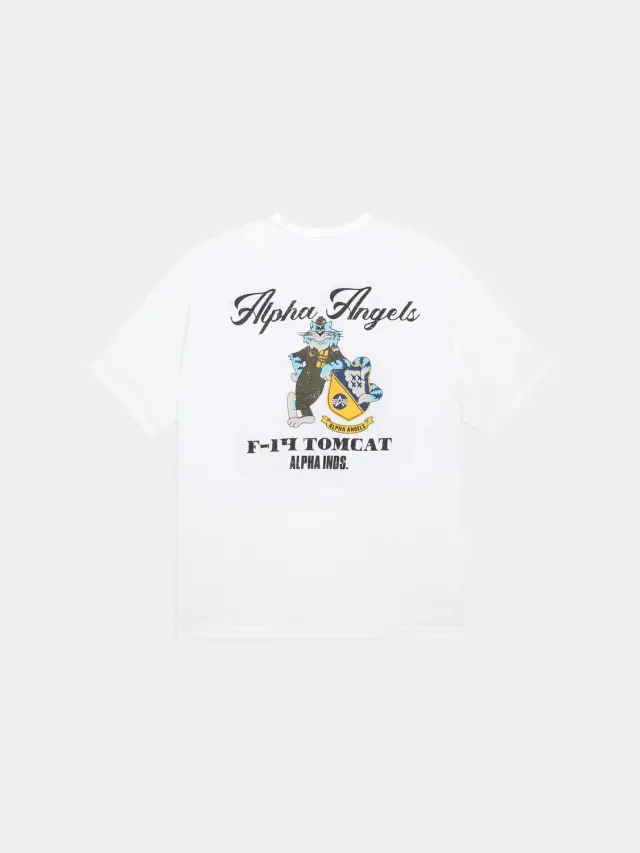 Alpha Industries Angels T-shirt Blanc Bleu Coton