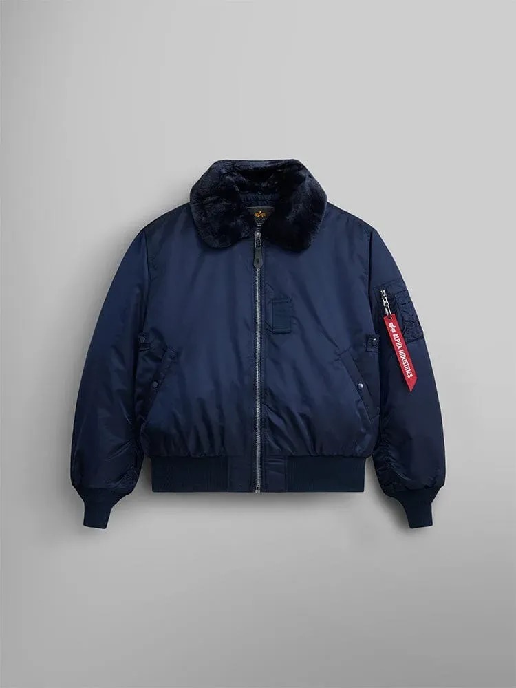 Alpha Industries B-15 bomber col fourrure noir déperlant