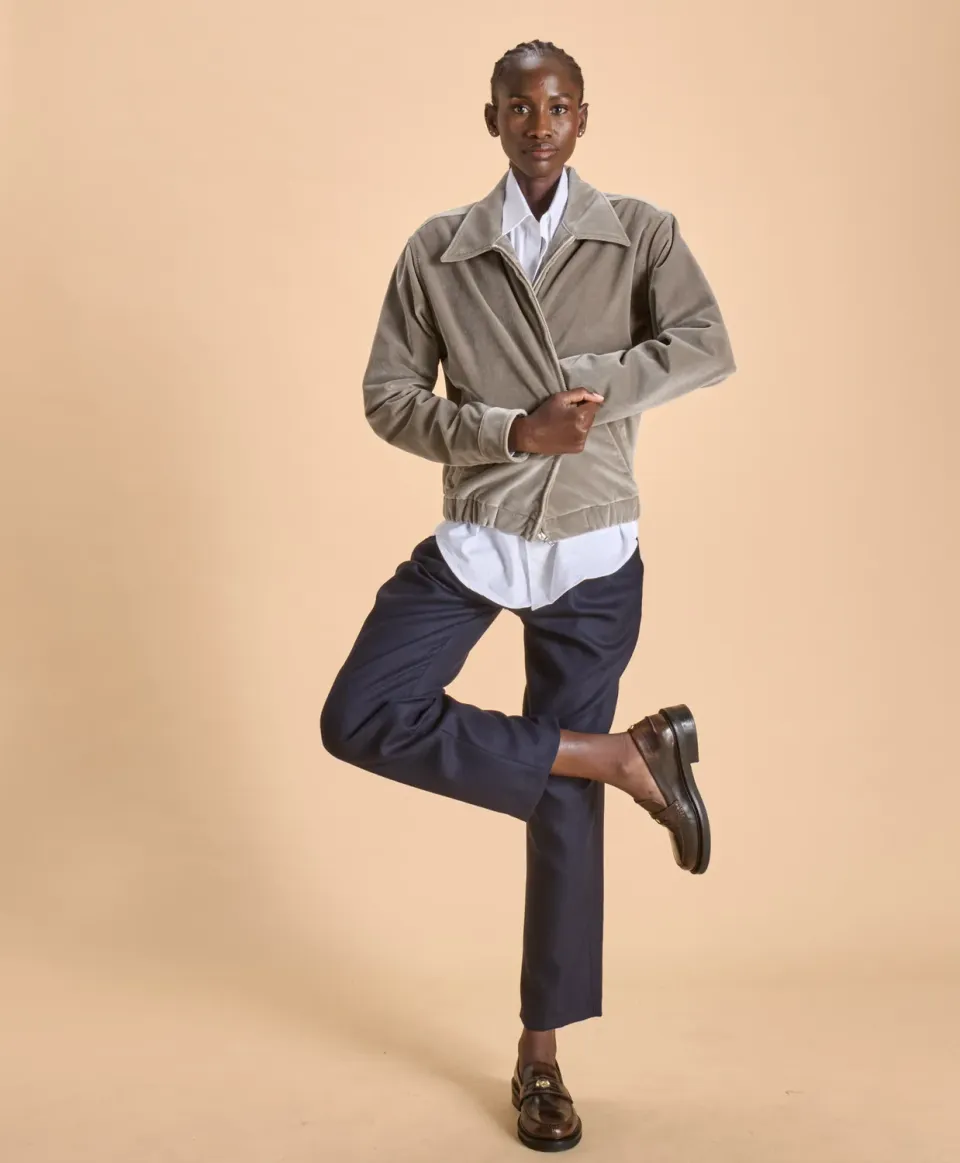 Soubacq Blouson Hippolyte blouson velours marron glacé