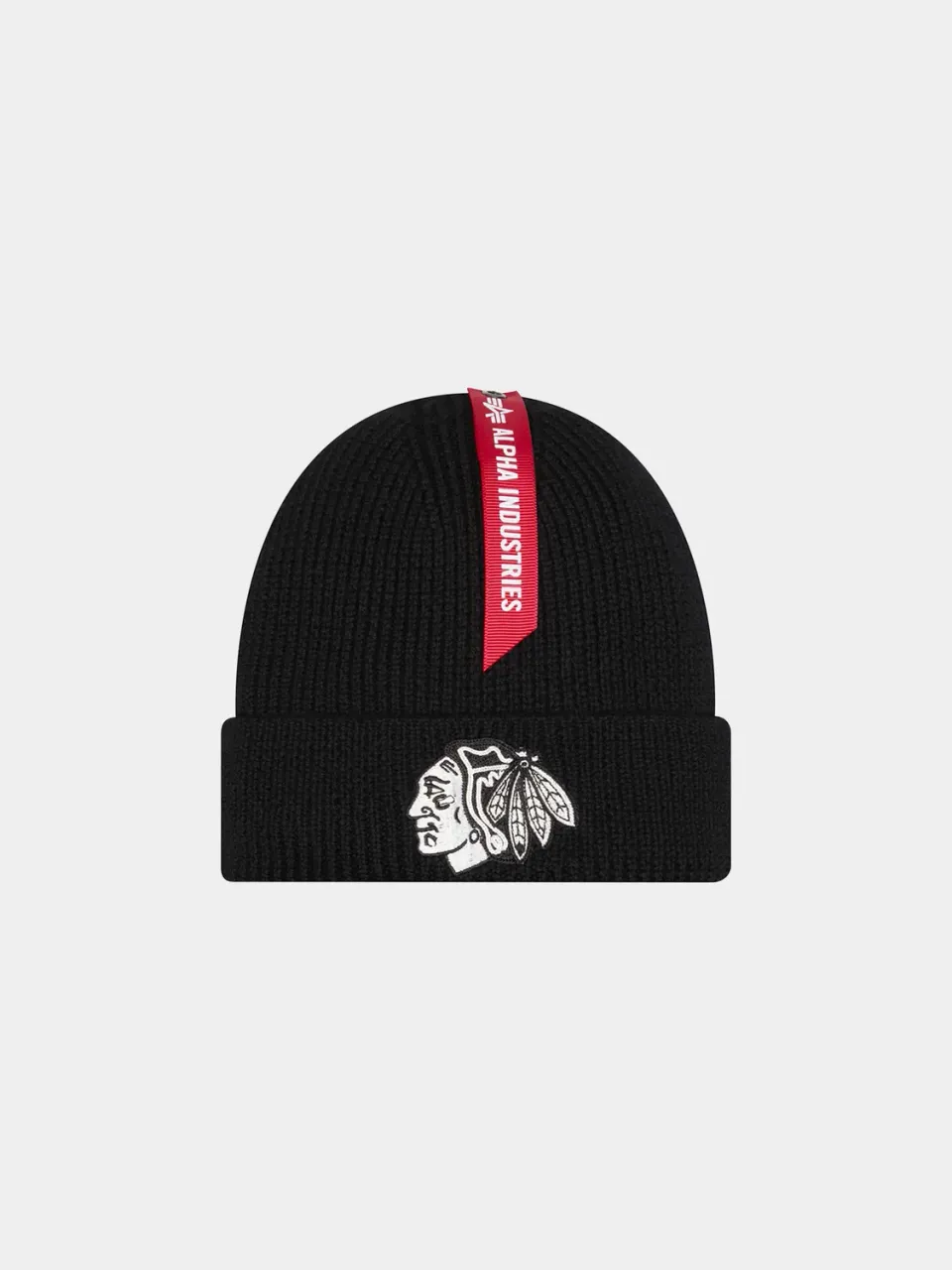 Alpha Industries Blackhawks bonnet laine mérinos noir