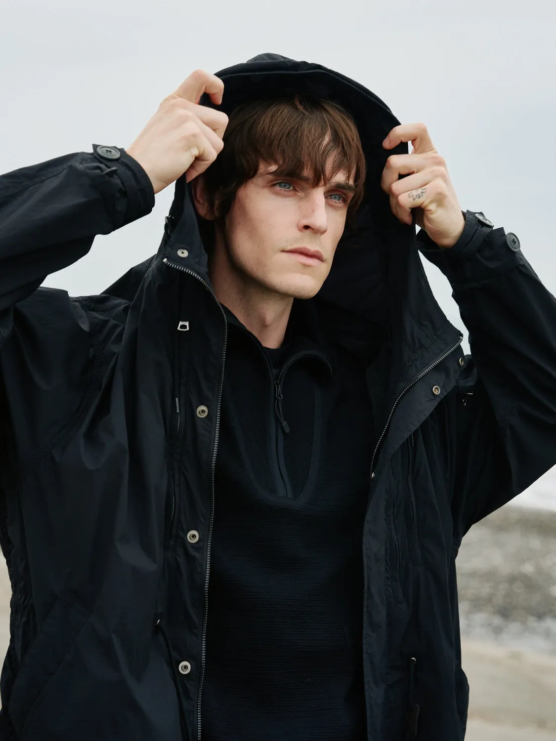Alpha Industries White Mountaineering parka fishtail noire