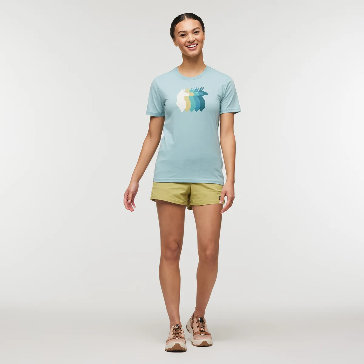 Cotopaxi Llama Sequence t-shirt femme Sea Spray coton